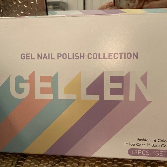 Gel Nail Collection 16 Colors 1 Top Coat  1Base Coat - Picture 3 of 6